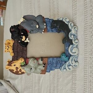 Noah's Ark Animal Children's Picture Frame Heavyweight Ceramic